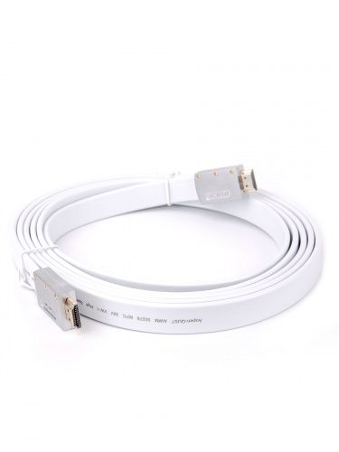 Кабель HDMI 19M/M ver 2.0, 3M, Aopen/Qust <ACG568F-S-3M> серебряно-белый Flat (1/30) фото 3