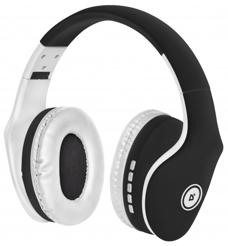 Наушники полноразмерные DEFENDER FreeMotion B525, Bluetooth,MP3.FM, черные/белые (1/40) (63525) фото 9