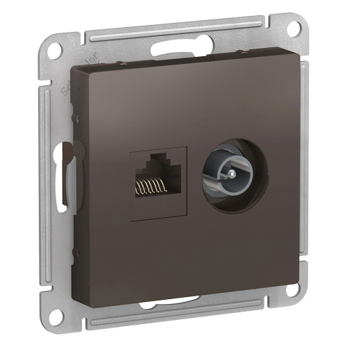 Механизм розетки компьютерной + TV 2-м С/У ATLASDESIGN RJ45 кат.5E + TV мокко Systeme Electric ATN000689 (1/10/60) Механизм розетки компьютерной + TV 2-м С/У ATLASDESIGN RJ45 кат.5E + TV мокко Systeme Electric ATN000689 (1/10/60)