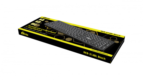 Клавиатура RITMIX RKB-214BL black, декоративная подсветка, USB (1/20) (80001009) фото 2