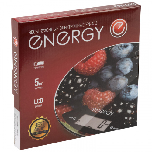 Весы кухонные электронные ENERGY EN-403 (лайм) круглые (1/12) (011643) фото 3