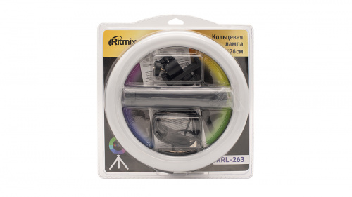Кольцевая лампа RITMIX RRL-263, полноцветная 26см, с настольным штативом. (1/30) (80001599) фото 3