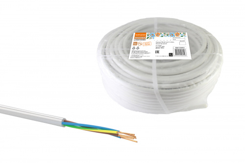 Провод НАРОДНЫЙ ПВСмб 5х0,75 (100м), белый (SQ0118-0913)