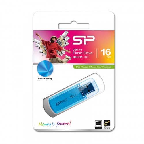 Флеш-накопитель USB  16GB  Silicon Power  Helios 101  голубой (SP016GBUF2101V1B) фото 7