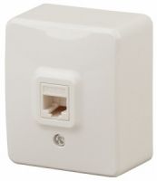 Розетка ЭРА, серии ЭРА Эксперт, информационная RJ45, ОУ, сл.кость (1/16/160/3200)