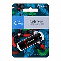 Флеш-накопитель USB  64GB  Smart Buy  Crown  чёрный  (упаковка змея) (SB64GBCRWKSN)