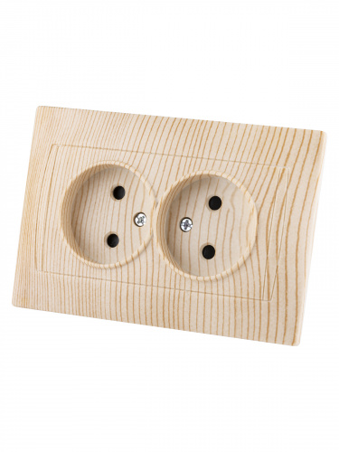 Розетка двойная 2П 10А 250В с защ. шт. сосна , с/у, "Лама" (7/84) TDM (SQ1815-0312) фото 5 Розетка двойная 2П 10А 250В с защ. шт. сосна , с/у, "Лама" (7/84) TDM (SQ1815-0312) фото 5