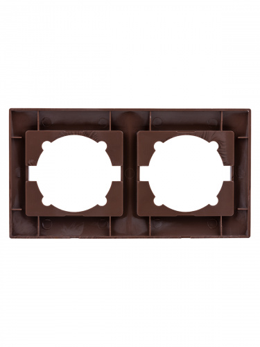 Рамка 2-х постовая горизонтальная венге , с/у, "Лама" (20/240) TDM (SQ1815-0430) фото 3 Рамка 2-х постовая горизонтальная венге , с/у, "Лама" (20/240) TDM (SQ1815-0430) фото 3