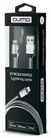 Кабель QUMO MFI, серый космос, USB--Apple 8 pin, PVC, стальная пружина, метал.коннектор,, 1 м. (21745)