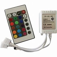 Ecola LED strip RGB IR controller 12A 144W 12V (288W 24V) с инфракрасным пультом управления (1/100) (CRS144ESB)