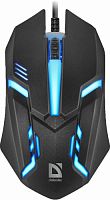 Мышь проводная игровая DEFENDER Hit MB-550, USB, 7 цветов, 3 кнопки, 1200dpi, черный (1/40) (52550)