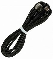 Кабель для зарядки и передачи данных S14 MicroUSB черный, 3 А, 2 м, Smartbuy (iK-22-S14b)