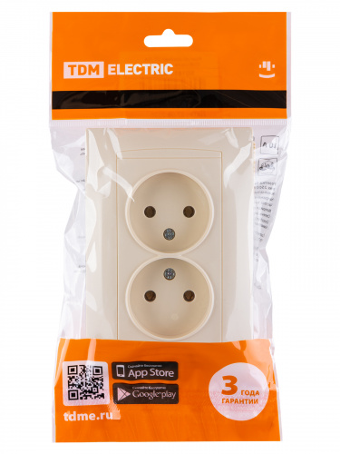 Розетка двойная 2П 10А 250В сл. кость , с/у, "Лама" (7/84) TDM (SQ1815-0124) фото 2 Розетка двойная 2П 10А 250В сл. кость , с/у, "Лама" (7/84) TDM (SQ1815-0124) фото 2