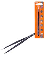 Пинцет прецизионный прямой 140 мм, острое жало, нерж., антистатич. покр., блистер, "Рубин" TDM (1/400) (SQ1025-0805)