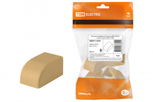 Заглушка кабельной трассы КМЗ 40х25 сосна (цена за уп. 4 шт./комп.) TDM (1/25/150) (SQ0411-0235) Заглушка кабельной трассы КМЗ 40х25 сосна (цена за уп. 4 шт./комп.) TDM (1/25/150) (SQ0411-0235)