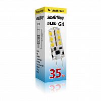 Лампа светодиодная SMARTBUY G4 3,5Вт 12V 3000K (капсульная, теплый свет) (10/500) (SBL-G4 3_5-30K)