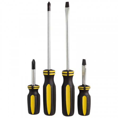 Набор отверток 4шт, пластиковые рукоятки, серия Simple Park (1/12/72) (008361)