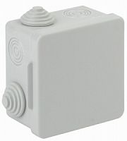 KOR-80-80-50-7g ЭРА Коробка распаячн. открытой установки КОР 80х80х50мм с гермовводами 7 вх. IP54