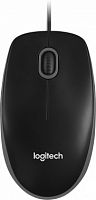 Мышь проводная LOGITECH B100 (800dpi) USB (2but) черный [910-006605] (1/80)