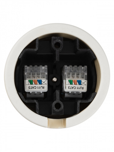 Розетка TDM двойная телефонная RJ11 сл. кость «Болонь» (1/72) (SQ1820-0350) фото 3 Розетка TDM двойная телефонная RJ11 сл. кость «Болонь» (1/72) (SQ1820-0350) фото 3