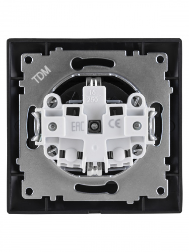 Розетка 2П+З 16А 250В IP44 с защ. шт. с крышкой графит , с/у, "Лама" (10/120) TDM (SQ1815-0614) фото 3 Розетка 2П+З 16А 250В IP44 с защ. шт. с крышкой графит , с/у, "Лама" (10/120) TDM (SQ1815-0614) фото 3