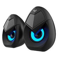 Колонки AULA N-69,2.0,Подк:3,5 мм, AUX,Пит:USB,ДУ,упр.гром,цв.подсв,Мощ:3+3W,Пик.мощ.10W,Имп:4Ом,Соотн.сиг/шум:>45Дб,Част.диап:150-20000Гц(1/20) (80002167)