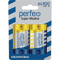 Элемент питания Perfeo LR20/2BL Super Alkaline (2/20/120) (PF LR20/2BL)