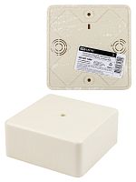 Коробка распаячная КР 100х100х44 ОП, сл. кость, IP40, инд. штрихкод TDM (25/25) (SQ1401-1809)