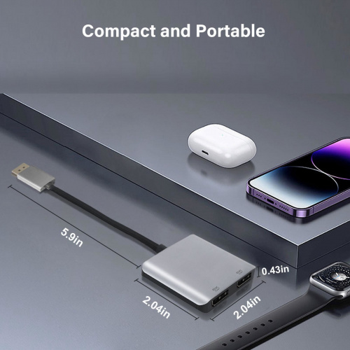 Кабель соединительный DP(m)--> dual DP(f) MST HUB 0.15m , 8K@60Hz +1m USB-C charge cable,TELECOM <TUC603> фото 3 Кабель соединительный DP(m)--> dual DP(f) MST HUB 0.15m , 8K@60Hz +1m USB-C charge cable,TELECOM <TUC603> фото 3