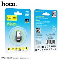 Адаптер HOCO UA28, Bluetooth 5.0, пластик, цвет: чёрный (1/60/480) (6942007618335)