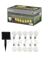 Гирлянда TDM ССГ-110 "Лампы" на солнечной батарее, 1,3 м, 60 LED, теплый белый, IP44, (1/18) (SQ0330-0181)