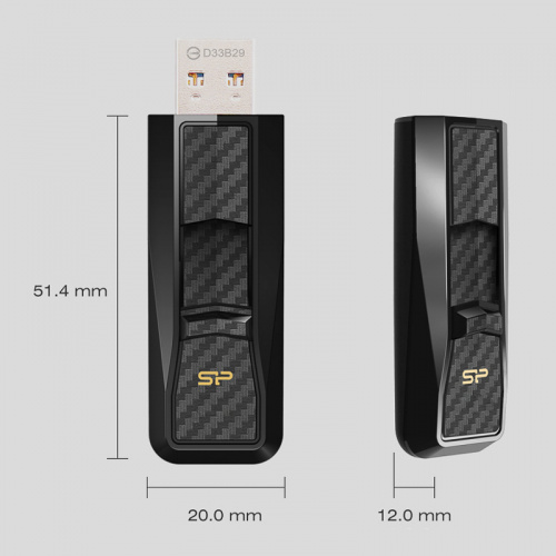 Флеш-накопитель USB 3.0  128GB  Silicon Power  Blaze B50  чёрный (SP128GBUF3B50V1K) фото 7
