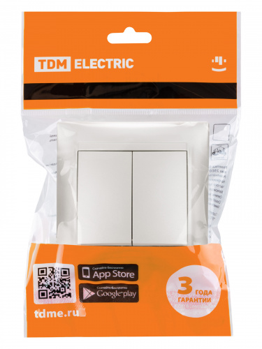 Выключатель 2-х кл. 10А перламутр "Лама" (10/120) TDM (SQ1815-0802) фото 3 Выключатель 2-х кл. 10А перламутр "Лама" (10/120) TDM (SQ1815-0802) фото 3