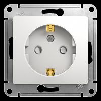 Механизм розетки 1-м С/У GLOSSA 16А IP20 с заземл. защ. шторки бел. Systeme Electric GSL000145 (1/20/160)