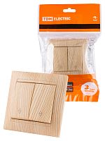 Выключатель на 2 направления 2 кл. 10А сосна , с/у, "Лама" (10/120) TDM (SQ1815-0307)