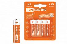 Элемент питания TDM LR6 AA Alkaline 1,5V BP-4 (4/48/576) (SQ1702-0003)