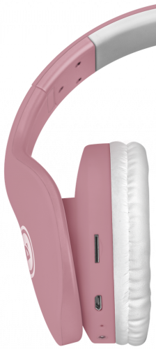 Наушники полноразмерные DEFENDER FreeMotion B525 Bluetooth, розовый/белые (1/40) (63528) фото 3