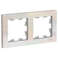 Рамка 2-м ATLASDESIGN универс. жемчуж. Systeme Electric ATN000402 (1/10/60)