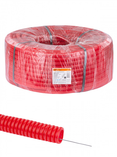 Труба гофрированная ПНД с зондом d 20мм (100 м) легкая красная (100/100) (цена за 1м, отгрузка от упаковки) TDM (SQ0413-0032) Труба гофрированная ПНД с зондом d 20мм (100 м) легкая красная (100/100) (цена за 1м, отгрузка от упаковки) TDM (SQ0413-0032)