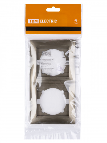 Рамка 2-х постовая вертикальная бронза , с/у, "Лама" (20/240) TDM (SQ1815-0733) фото 2 Рамка 2-х постовая вертикальная бронза , с/у, "Лама" (20/240) TDM (SQ1815-0733) фото 2