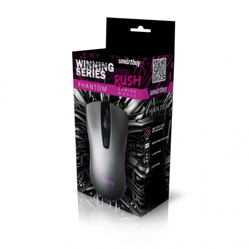 Мышь проводная Smartbuy RUSH 713 (SBM-713G-G), металл (1/100) фото 3