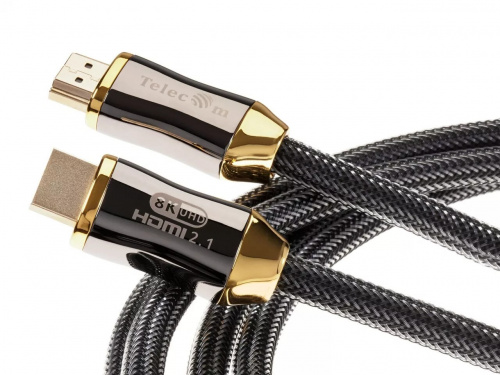Кабель HDMI 19M/M,ver. 2.1, 8K@60 Hz 3m метал разъемы, нейлоновая оплетка TELECOM <TCG300-3M> (1/40) фото 4 Кабель HDMI 19M/M,ver. 2.1, 8K@60 Hz 3m метал разъемы, нейлоновая оплетка TELECOM <TCG300-3M> (1/40) фото 4