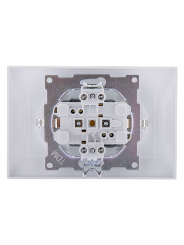 Розетка двойная 2П+З 16А 250В белая , с/у, "Лама" (6/72) TDM (SQ1815-0025) фото 3 Розетка двойная 2П+З 16А 250В белая , с/у, "Лама" (6/72) TDM (SQ1815-0025) фото 3