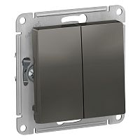 Механизм переключателя проходного 2-кл. С/У ATLASDESIGN 10А IP20 (сх. 6/2) 10AX сталь Systeme Electric ATN000965 (1/5/20)