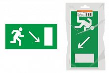 Знак "Направление к эвакуационному выходу направо вниз" 350х124мм для ССА инд. упаковка TDM (SQ0817-1005)