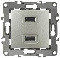Устройство зарядное USB ЭРА, серии ЭРА 12, 230В/5В-2100мА, IP20, перламутр (6/60/1920) 12 -4110-15