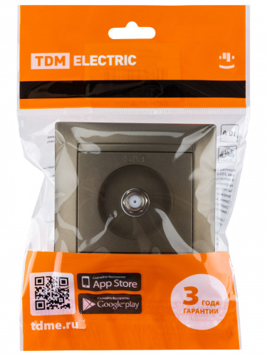 Розетка SAT (F-разъем) 0-2400МГц бронза "Лама" (10/120) TDM (SQ1815-0721) фото 2 Розетка SAT (F-разъем) 0-2400МГц бронза "Лама" (10/120) TDM (SQ1815-0721) фото 2