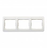 Рамка SMARTBUY 3-местная горизонтальная белая "Марс" (SBE-02w-00-FR-3) (1/10)