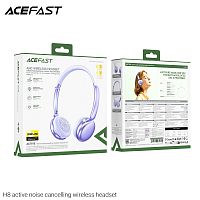 Наушники полноразмерные ACEFAST H8, ANC, bluetooth 5.4, 500mAh, цвет: фиолетовый (1/72) (6974316284314)