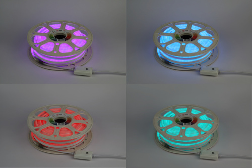 Лента светодиодная ЭРА неон N5050 72-IP67-220V-20m-RGB многоцветная (1/1) (Б0053983) фото 6 Лента светодиодная ЭРА неон N5050 72-IP67-220V-20m-RGB многоцветная (1/1) (Б0053983) фото 6